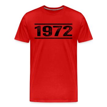 1972 Retro 1972 Geburtstag 1972 Vintage 1972 - Männer Premium Bio T-Shirt - Rot - Vorne - Damien (186cm)