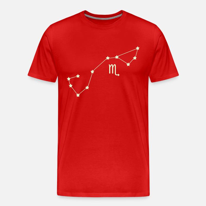 Sternbild Skorpion Sternzeichen - Männer Premium Bio T-Shirt - Rot