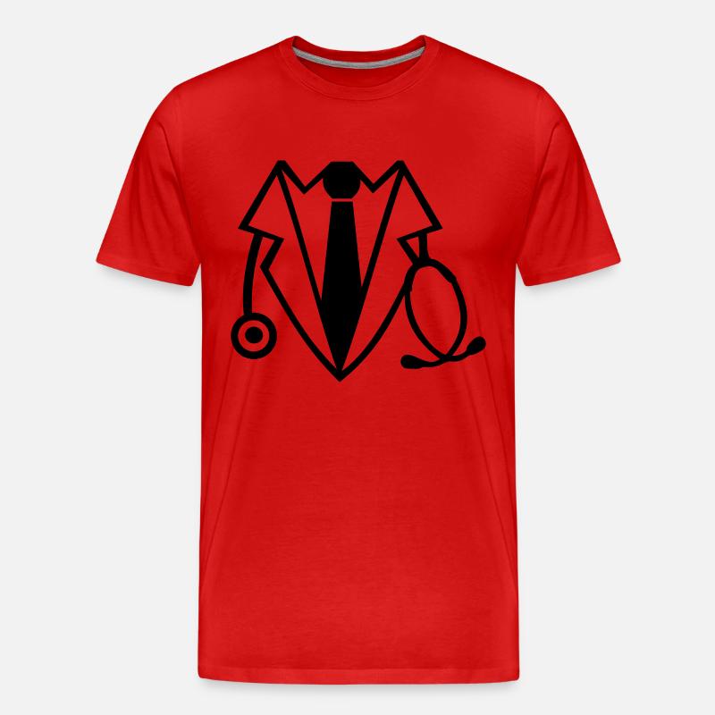 Arzt - Männer Premium Bio T-Shirt - Rot