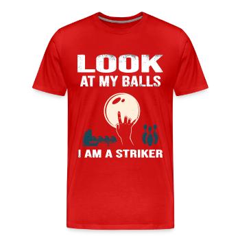 bowling bowlingkugel "striker" pin xxx bowlingpro - Männer Premium Bio T-Shirt - Rot - Vorne - Damien (186cm)