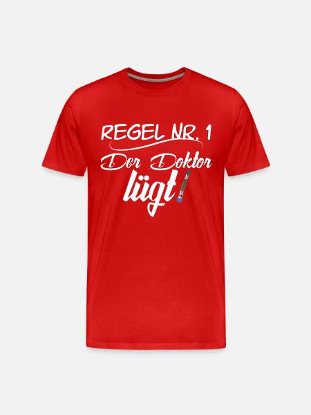 Regel Nr. 1 - Männer Premium Bio T-Shirt - Rot