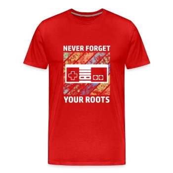 Gamer Controller Retrogamer Saying - Men's Premium Organic T-Shirt - red - Front - Damien (186cm)