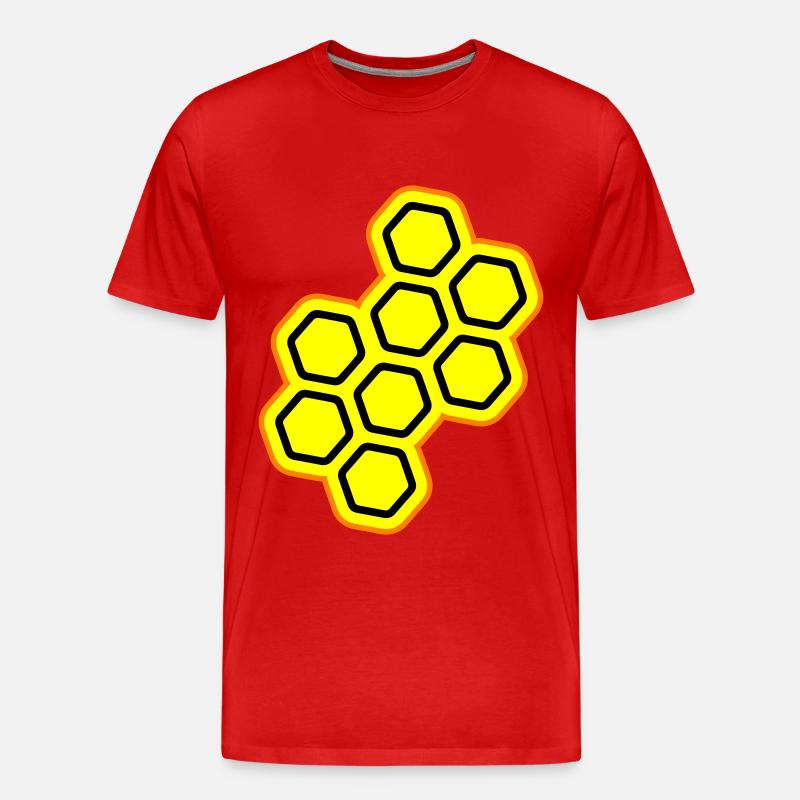 Imker symbol - Männer Premium Bio T-Shirt - Rot