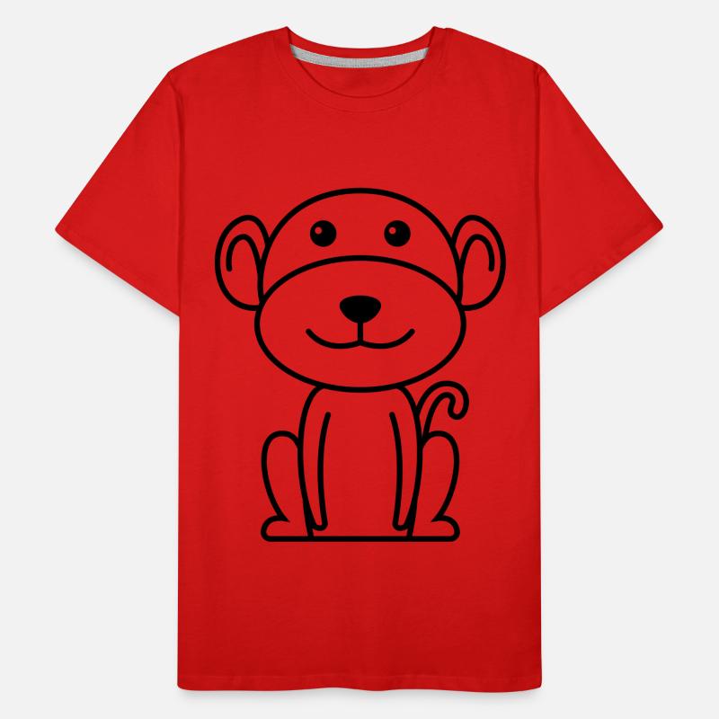 Affe Comic Tier Männer Premium Bio T-Shirt