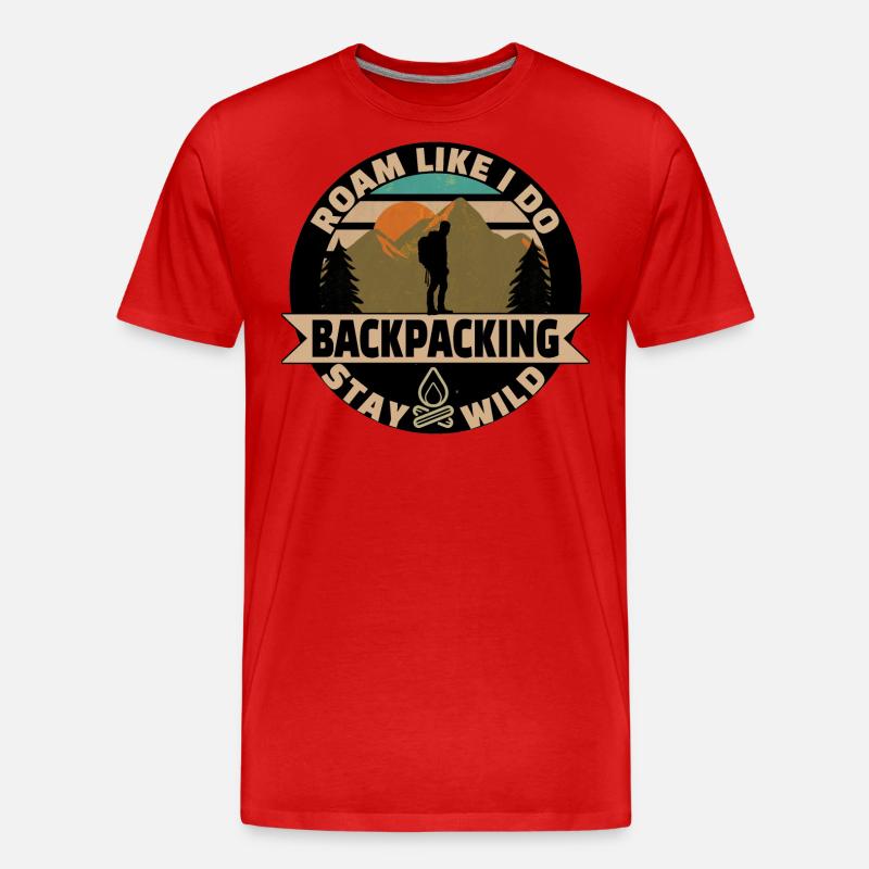 Backpacker entwerfen Backpacking - Männer Premium Bio T-Shirt - Rot