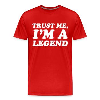 Legend - T-shirt bio Premium Homme - rouge - Devant - Damien (186cm)