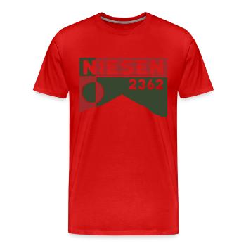 Niesen Wandern Treppenlauf Wanderung Thun Souvenir - Männer Premium Bio T-Shirt - Rot - Vorne - Damien (186cm)