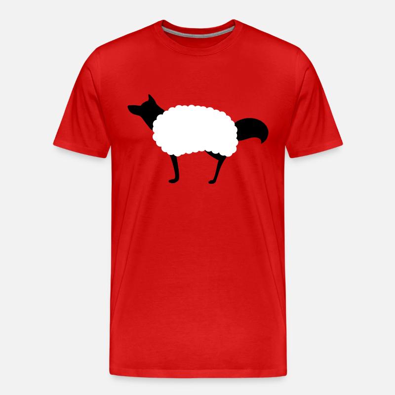 Wolf mit Schafspelz - Männer Premium Bio T-Shirt - Rot