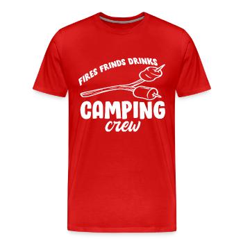 Dicton de feu de camp de camping - T-shirt bio Premium Homme - rouge - Devant - Damien (186cm)