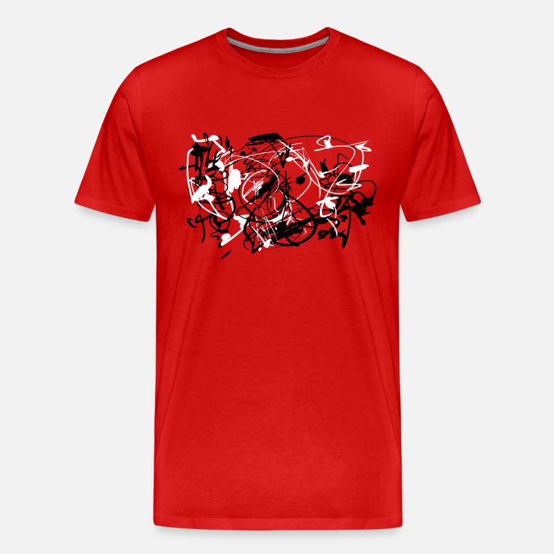 Pollocko - Männer Premium Bio T-Shirt - Rot