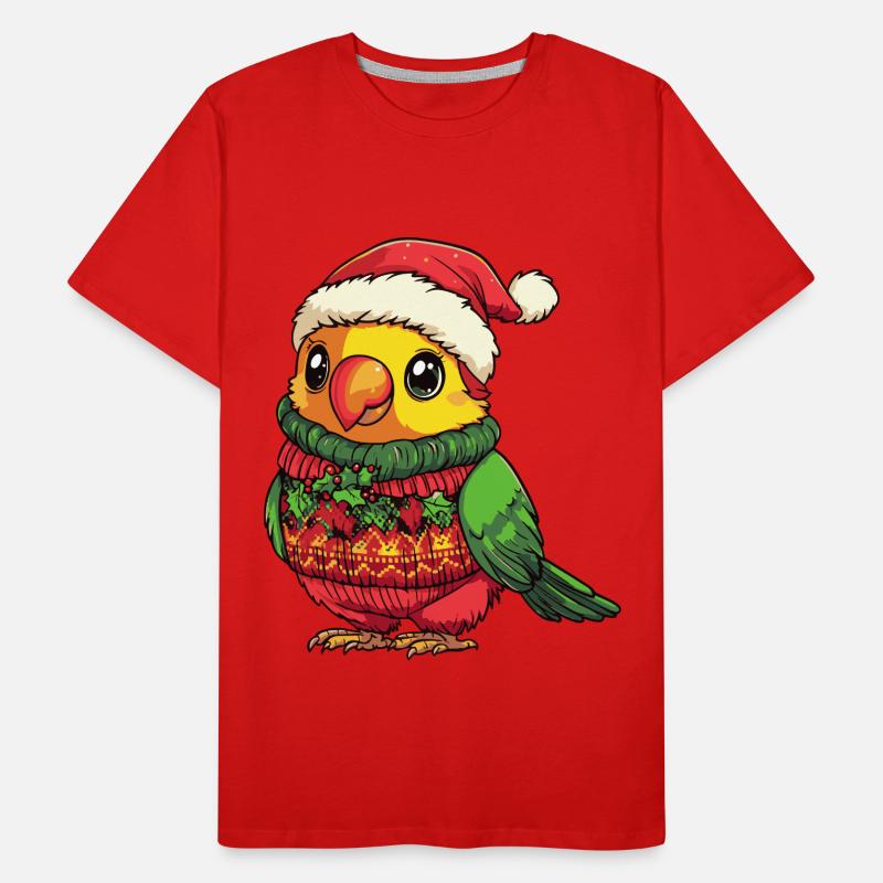 Parrot Christmas Comic Men's Premium Organic T-Shirt