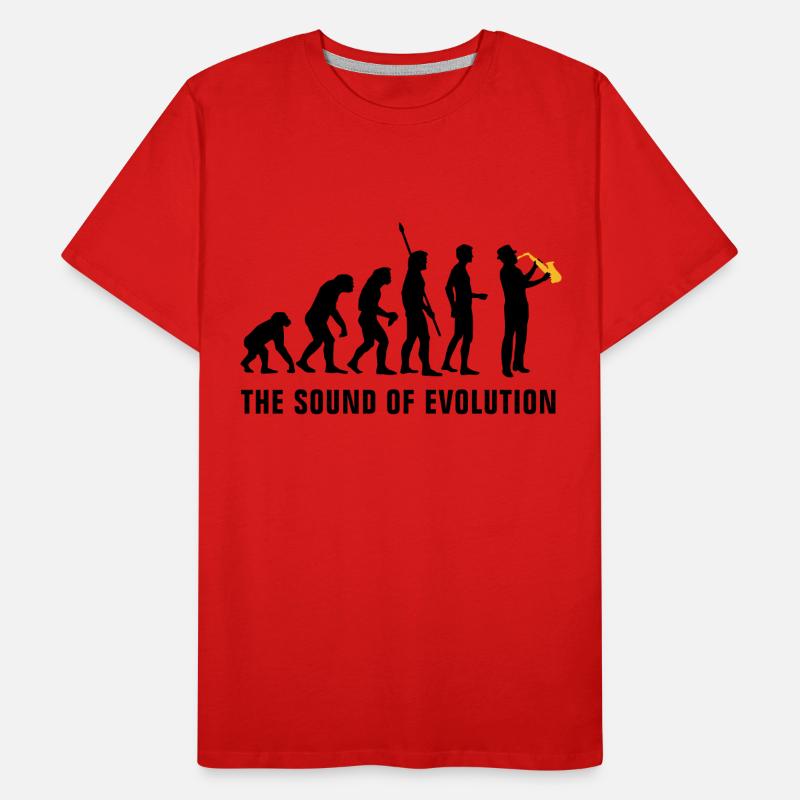 evolution_saxophon_b_2c Men's Premium Organic T-Shirt
