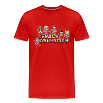 Vom Grafik Designer--- Kinderanimation - Männer Premium Bio T-Shirt - Rot - Vorne - Damien (186cm)