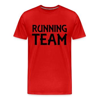 Running Team - T-shirt bio Premium Homme - rouge - Devant - Damien (186cm)