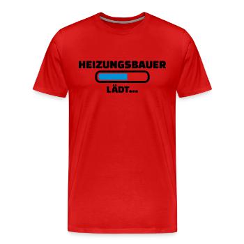 Heizungsbauer - Männer Premium Bio T-Shirt - Rot - Vorne - Damien (186cm)