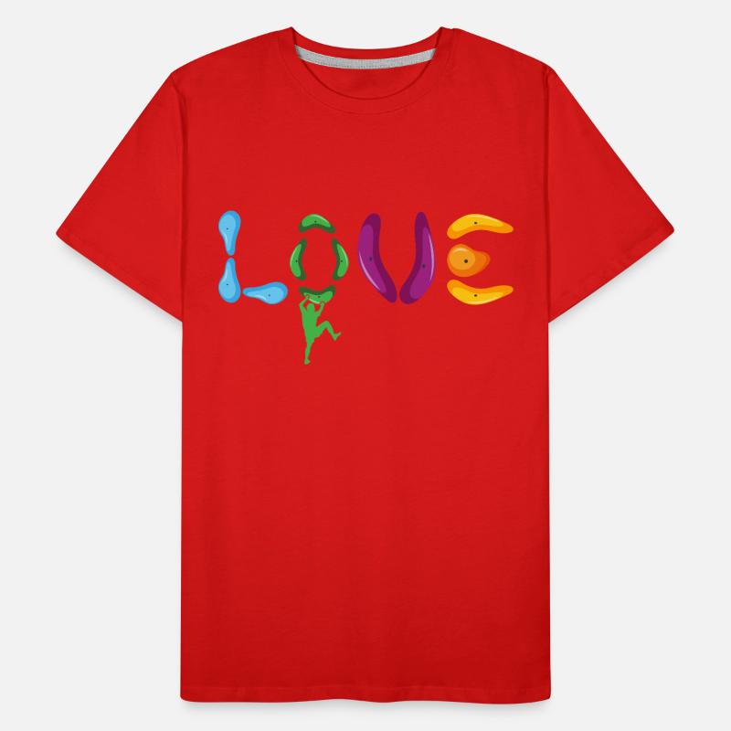 bouldering boulder rocks free climbing boulder love Men's Premium Organic T-Shirt