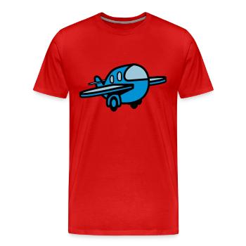 Spielzeug Flugzeug Kind Baby - Männer Premium Bio T-Shirt - Rot - Vorne - Damien (186cm)