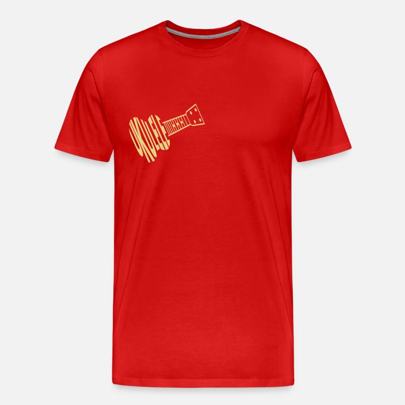 Ukulele Ukulele - Männer Premium Bio T-Shirt - Rot
