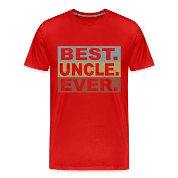 Uncle Godfather Hero Gift for Godfather - Men's Premium Organic T-Shirt - red - Front - Damien (186cm)