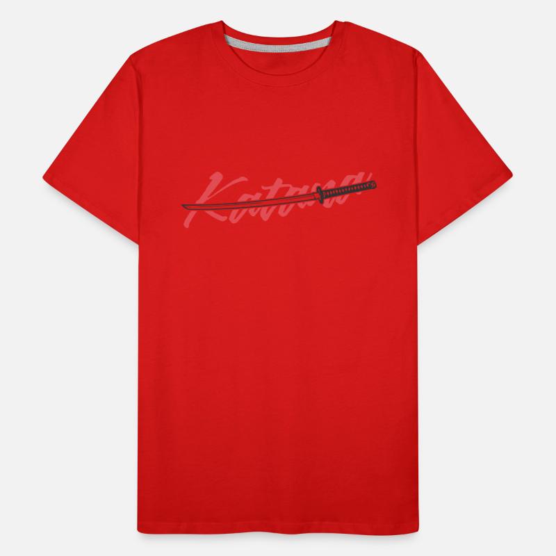 Samouraï épée Katana T-shirt bio Premium Homme