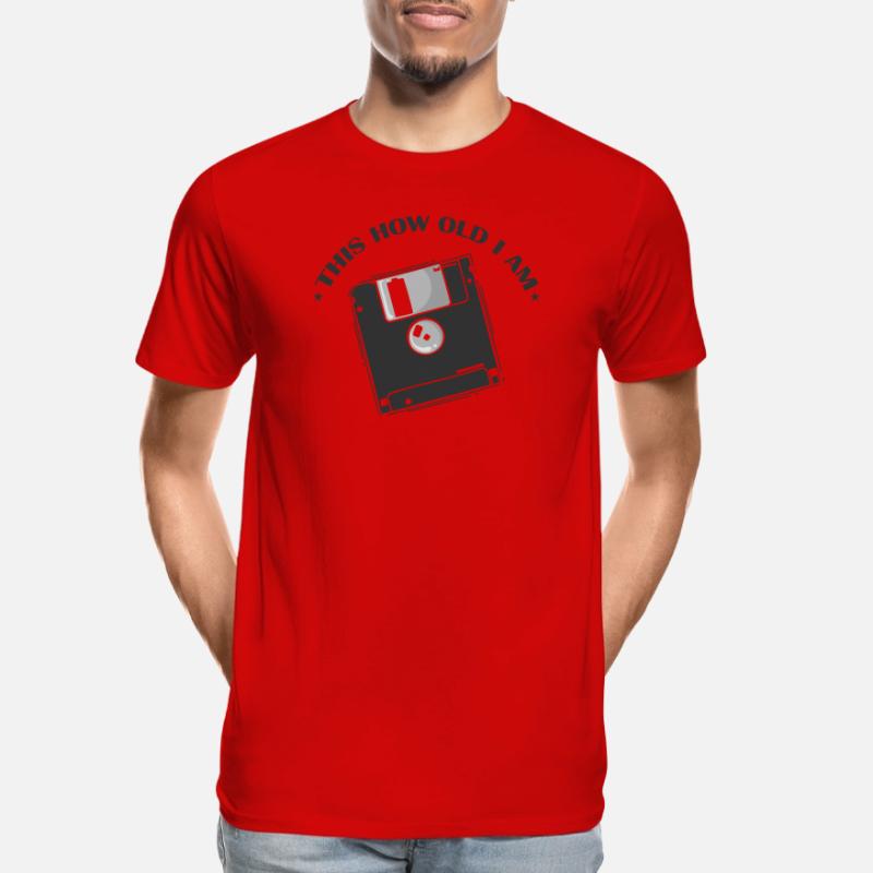 This how old I am diskette retro memory module Men's Premium Organic T-Shirt
