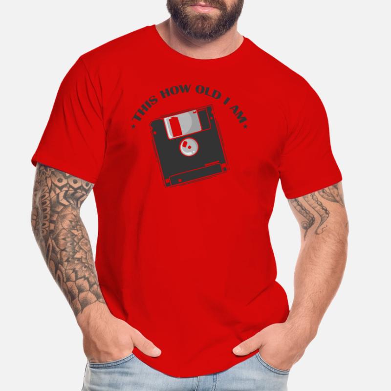 This how old I am diskette retro memory module Men's Premium Organic T-Shirt