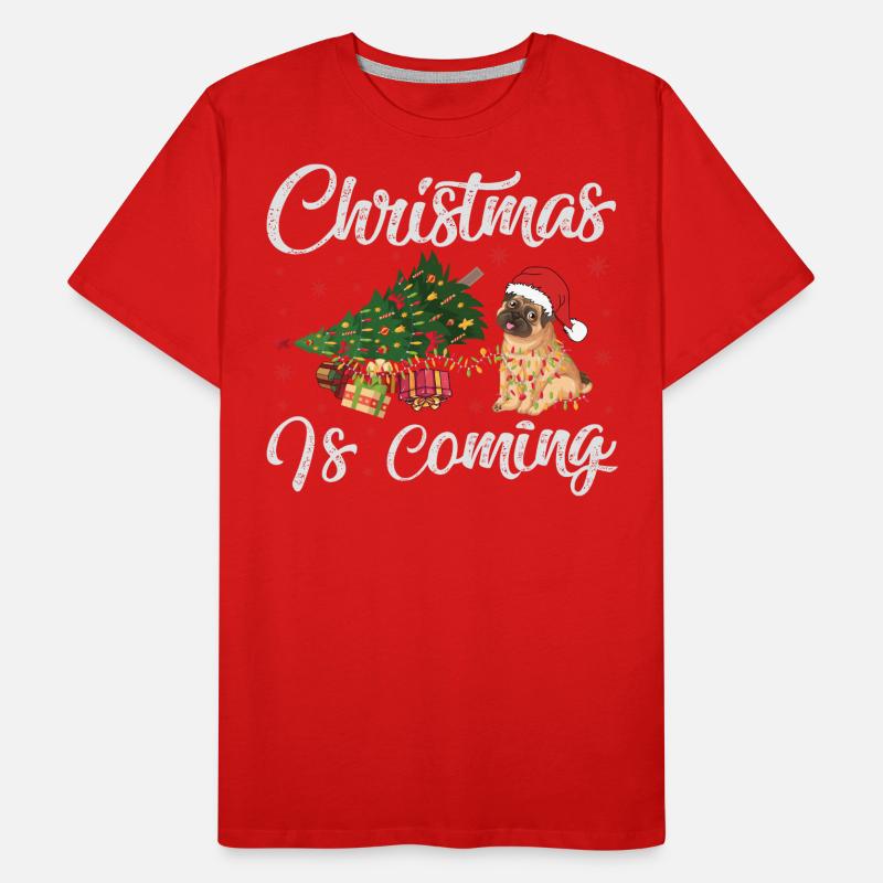 Noël arrive version chien T-shirt bio Premium Homme