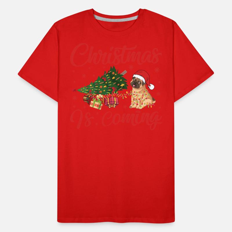 Noël arrive version chien T-shirt bio Premium Homme
