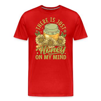 Juste du miel dans mon - Amoureux des abeilles - T-shirt bio Premium Homme - rouge - Devant - Damien (186cm)