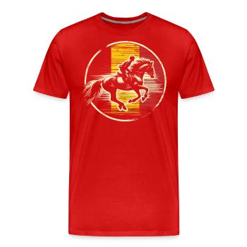 Belgian equestrian competition coach - Men's Premium Organic T-Shirt - red - Front - Damien (186cm)