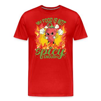 Ça a l’air chaud – fille avec du piment fort et - T-shirt bio Premium Homme - rouge - Devant - Damien (186cm)