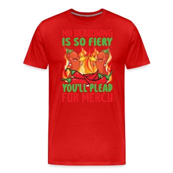 Passionnés de cuisine - T-shirt bio Premium Homme - rouge - Devant - Damien (186cm)