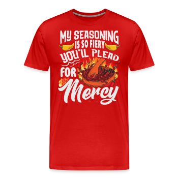 Chef Expert Culinaire Foodie Spicy Chili Apparel - T-shirt bio Premium Homme - rouge - Devant - Damien (186cm)