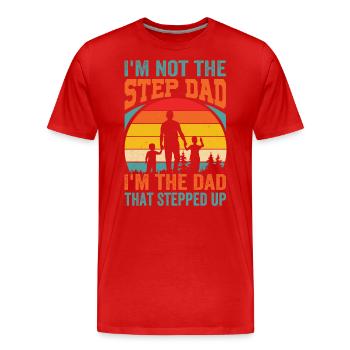 Stiefvater-stiefvater-vatertagsbekleidung - Männer Premium Bio T-Shirt - Rot - Vorne - Damien (186cm)