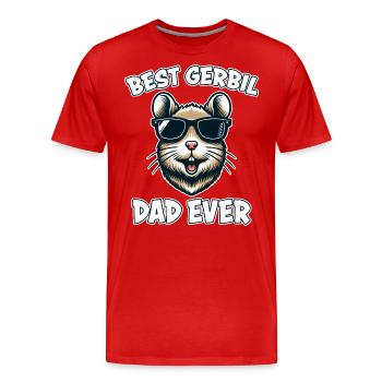 Gerbil Spruch Gerbil Dad Lustige Rennmaus Geschenk - Männer Premium Bio T-Shirt - Rot - Vorne - Damien (186cm)