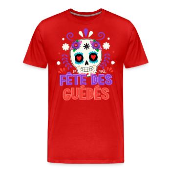 Stolzes Haitianisches Flaggenland Haiti Pride - Männer Premium Bio T-Shirt - Rot - Vorne - Damien (186cm)