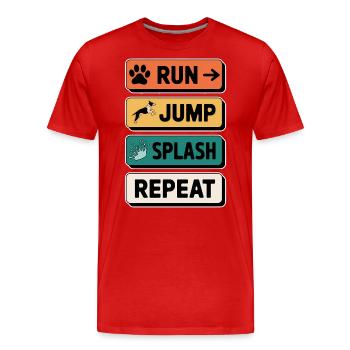 Dock Diving Dire Dog Diving Dock Diving Cadeau - T-shirt bio Premium Homme - rouge - Devant - Damien (186cm)