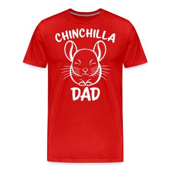 Chinchilla disant papa drôle Chinchilla cadeau - T-shirt bio Premium Homme - rouge - Devant - Damien (186cm)