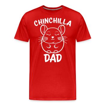 Chinchilla disant papa drôle Chinchilla cadeau - T-shirt bio Premium Homme - rouge - Devant - Damien (186cm)