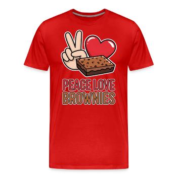 Brownies Saying Pastry Funny Brownie Gift - Men's Premium Organic T-Shirt - red - Front - Damien (186cm)