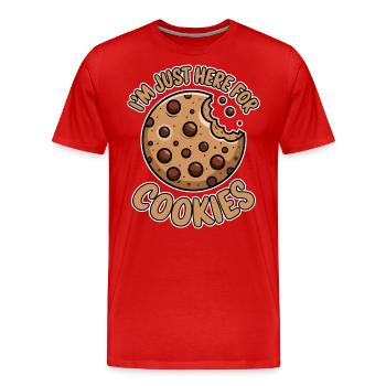 Cookies Disant Biscuits au Chocolat Cadeau de Cookie Drôle - T-shirt bio Premium Homme - rouge - Devant - Damien (186cm)