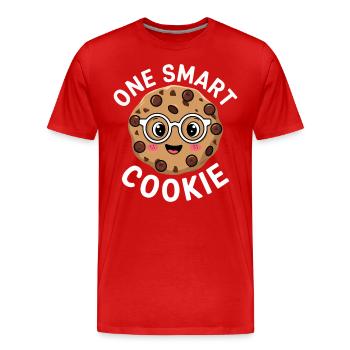 Cookies Disant Biscuits au Chocolat Cadeau de Cookie Drôle - T-shirt bio Premium Homme - rouge - Devant - Damien (186cm)