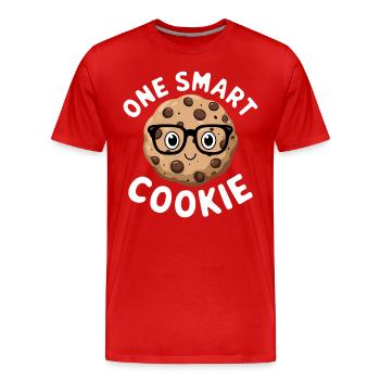 Cookies Saying Chocolate Cookies Funny Cookie Gift - Men's Premium Organic T-Shirt - red - Front - Damien (186cm)