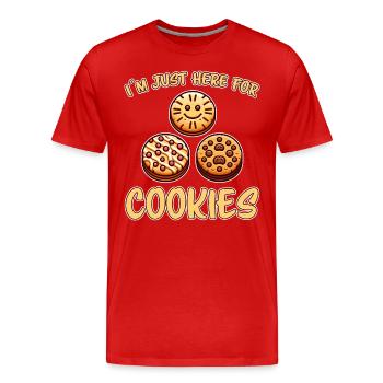 Cookies Saying Chocolate Cookies Funny Cookie Gift - Men's Premium Organic T-Shirt - red - Front - Damien (186cm)