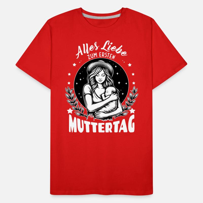 Alles Liebe zum Ersten Muttertag Mutter mit Kind Männer Premium Bio T-Shirt