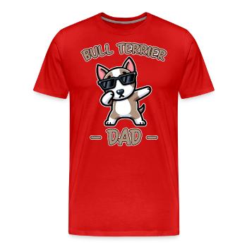 Bull Terrier Dire Drôle Bull Terrier Cadeau - T-shirt bio Premium Homme - rouge - Devant - Damien (186cm)