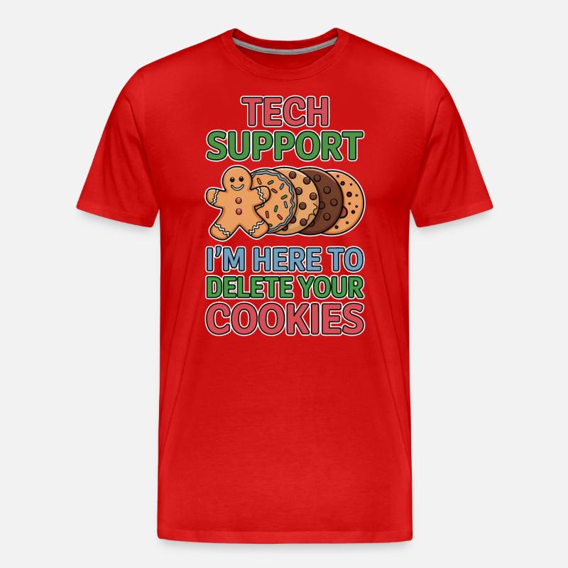 Cookies Spruch Lustig Weihnachtsplätzchen Geschenk - Männer Premium Bio T-Shirt - Rot