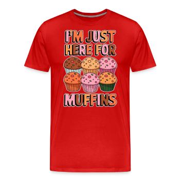 Muffin Disant Muffins Drôle Muffins Cadeau - T-shirt bio Premium Homme - rouge - Devant - Damien (186cm)