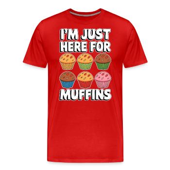 Muffin Disant Muffins Drôle Muffins Cadeau - T-shirt bio Premium Homme - rouge - Devant - Damien (186cm)