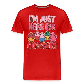 Cupcake Dire Cupcakes Drôle Cupcake Cadeau - T-shirt bio Premium Homme - rouge - Devant - Damien (186cm)